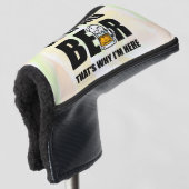 Golf und Bier deshalb bin ich hier Headcover (3/4 Vorderseite)