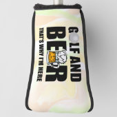 Golf und Bier deshalb bin ich hier Headcover (Rotieren 90)
