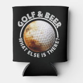 Golf und Bier für Golfer Dosenkühler (Vorderseite)