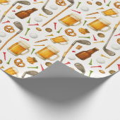 Golf und Bier für Golfer Geschenkpapier (Ecke)