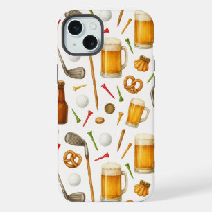 Golf und Bier für Golfer iPhone 15 Plus Hülle