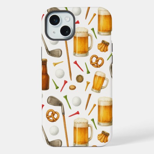 Golf und Bier für Golfer  iPhone Hülle (Rückseite)