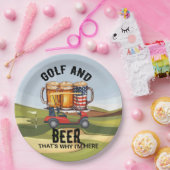 Golf und Bier für Golfer Party Pappteller (Party)
