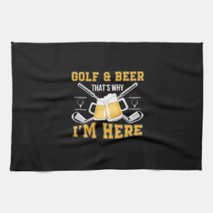 Golf- und Bier-Geburtstag für Biertrinker Geschirrtuch