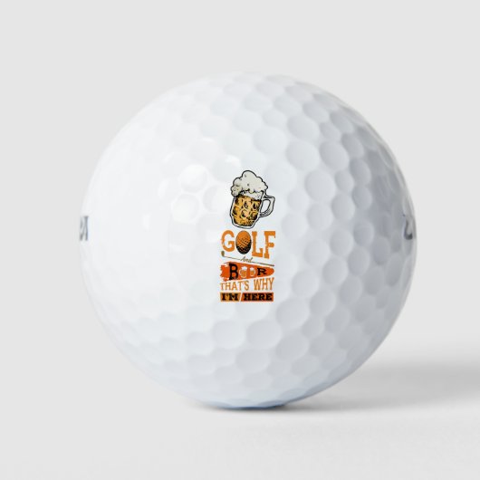 Golf und Bier Golfball (Vorderseite)