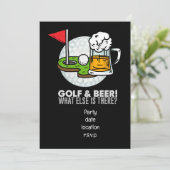 Golf- und Bier-Party für Golfer Einladung (Stehend Vorderseite)