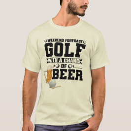 Golf- und Bier-Prognose T-Shirt