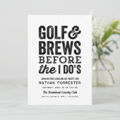Golf und Bierbrauen bevor ich es tue ist einfach J Einladung (Stehend Vorderseite)