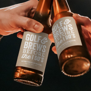 Golf und Bierbrauen bevor ich Kraftsackbachelor-Pa Bierflaschenetikett