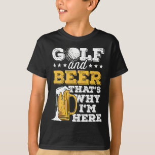 Golf und Bierwitz Dad Lustiger Vatertag Trinken T-Shirt