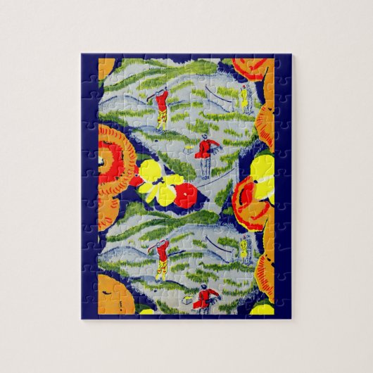 Golf und Blume Puzzle (Vertikal)