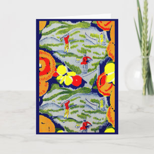 Golf und Blumen Karte