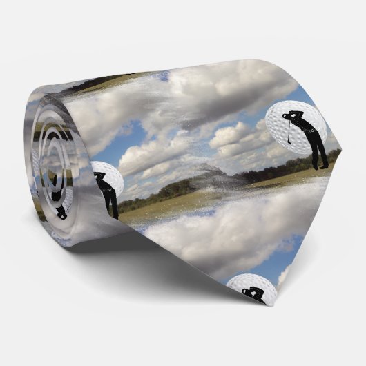 Golf und Golfer Krawatte (Gerollt)