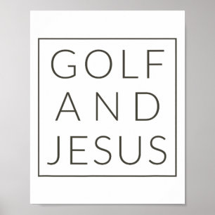 Golf und Jesus Poster