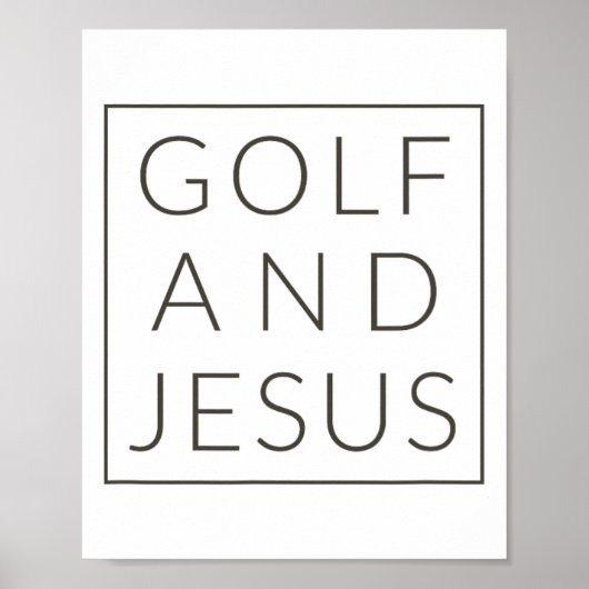 Golf und Jesus Poster (Vorne)