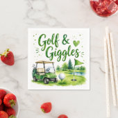 Golf und Kichern Lustige Golf-Wasserfarbe Serviett Serviette (Beispiel)