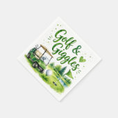 Golf und Kichern Lustige Golf-Wasserfarbe Serviett Serviette (Ecke)