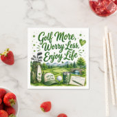 Golf und Kichern Lustige Golf-Wasserfarben-Serviet Serviette (Beispiel)