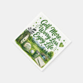 Golf und Kichern Lustige Golf-Wasserfarben-Serviet Serviette (Ecke)