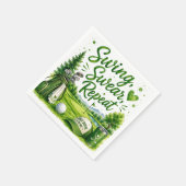Golf und Kichern Lustige Golf-Wasserfarben-Serviet Serviette (Ecke)