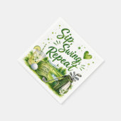 Golf und Kichern Lustige Golf-Wasserfarben-Serviet Serviette (Ecke)