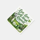 Golf und Kichern Lustige Golf-Wasserfarben-Serviet Serviette (Ecke)