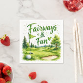 Golf und Kichern Lustige Golf-Wasserfarben-Serviet Serviette (Beispiel)