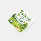 Golf und Kichern Lustige Golf-Wasserfarben-Serviet Serviette (Ecke)