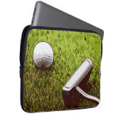 Golf und Putter Laptopschutzhülle (Vorne Rechts)
