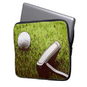 Golf und Putter Laptopschutzhülle (Vorderseite Links)