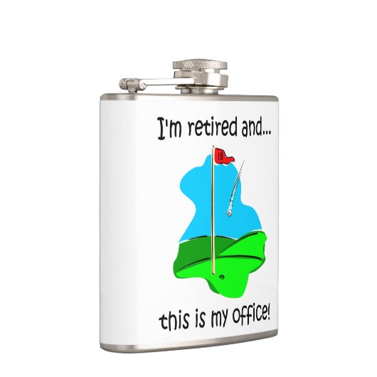 Golf und Ruhestand Flachmann (Rechts)