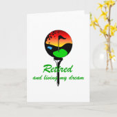 Golf und Ruhestand Karte (Gelbe Blume)