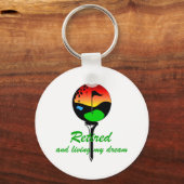 Golf und Ruhestand Schlüsselanhänger (Vorderseite)