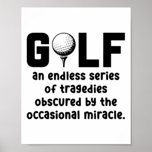 Golf und unendlich viele Tauchen Golf spielen P Poster