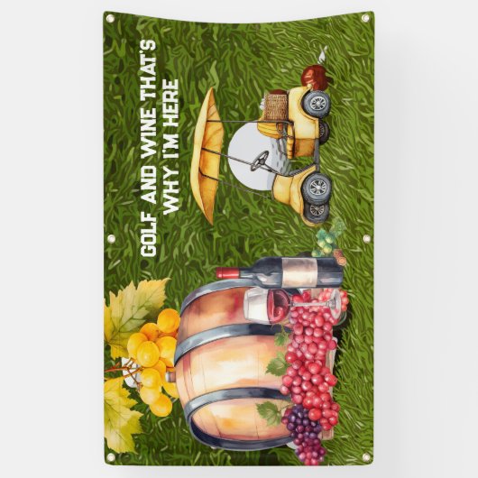 Golf UND WEIN, deshalb bin ich hier Banner (Vertikal)