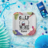 Golf und Wein, deshalb bin ich hier für Golfer Pappteller (Party)