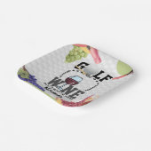 Golf und Wein, deshalb bin ich hier für Golfer Pappteller (Gewinkelt)