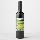 Golf und Wein deshalb bin ich hier Weinetikett (Vorderseite)