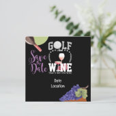 Golf und Wein für Golfer Save the Date (Stehend Vorderseite)