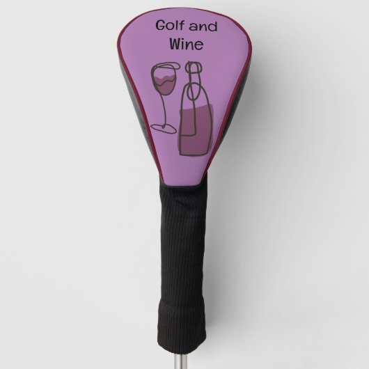 Golf und Wein für Golfspieler Golf Headcover (Vorderseite)