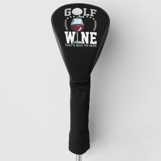 Golf und Wein für Golfspieler Golf Headcover (Vorderseite)