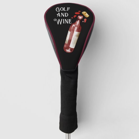 Golf und Wein für Golfspieler Golf Headcover (Vorderseite)