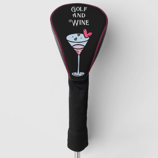 Golf und Wein für Golfspieler Golf Headcover (Vorderseite)