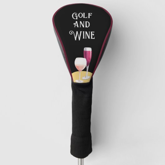 Golf und Wein für Golfspieler Golf Headcover (Vorderseite)