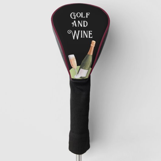 Golf und Wein für Golfspieler Golf Headcover (Vorderseite)