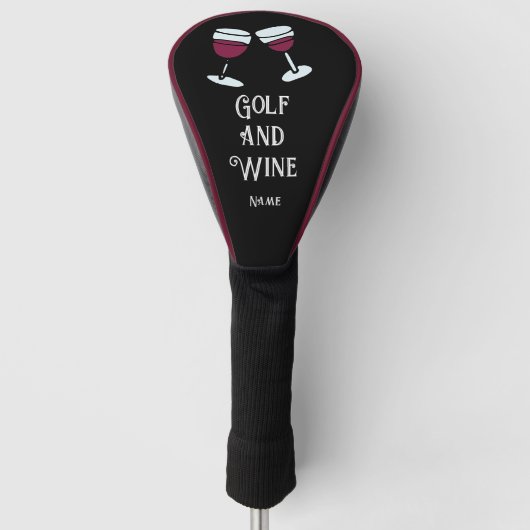 Golf und Wein für Golfspieler Golf Headcover (Vorderseite)