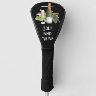 Golf und Wein für Golfspieler Headcover