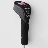 Golf und Wein für Golfspieler Headcover (angewinkelt)