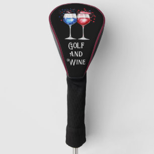 Golf und Wein für Golfspieler Headcover
