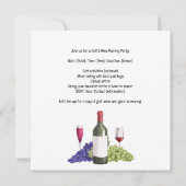 Golf- und Weinpaarungen Party für Golfer Save The Date (Rückseite)